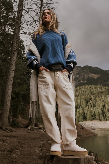 Jayda Oversized Sweater in Blue - FINAL SALE