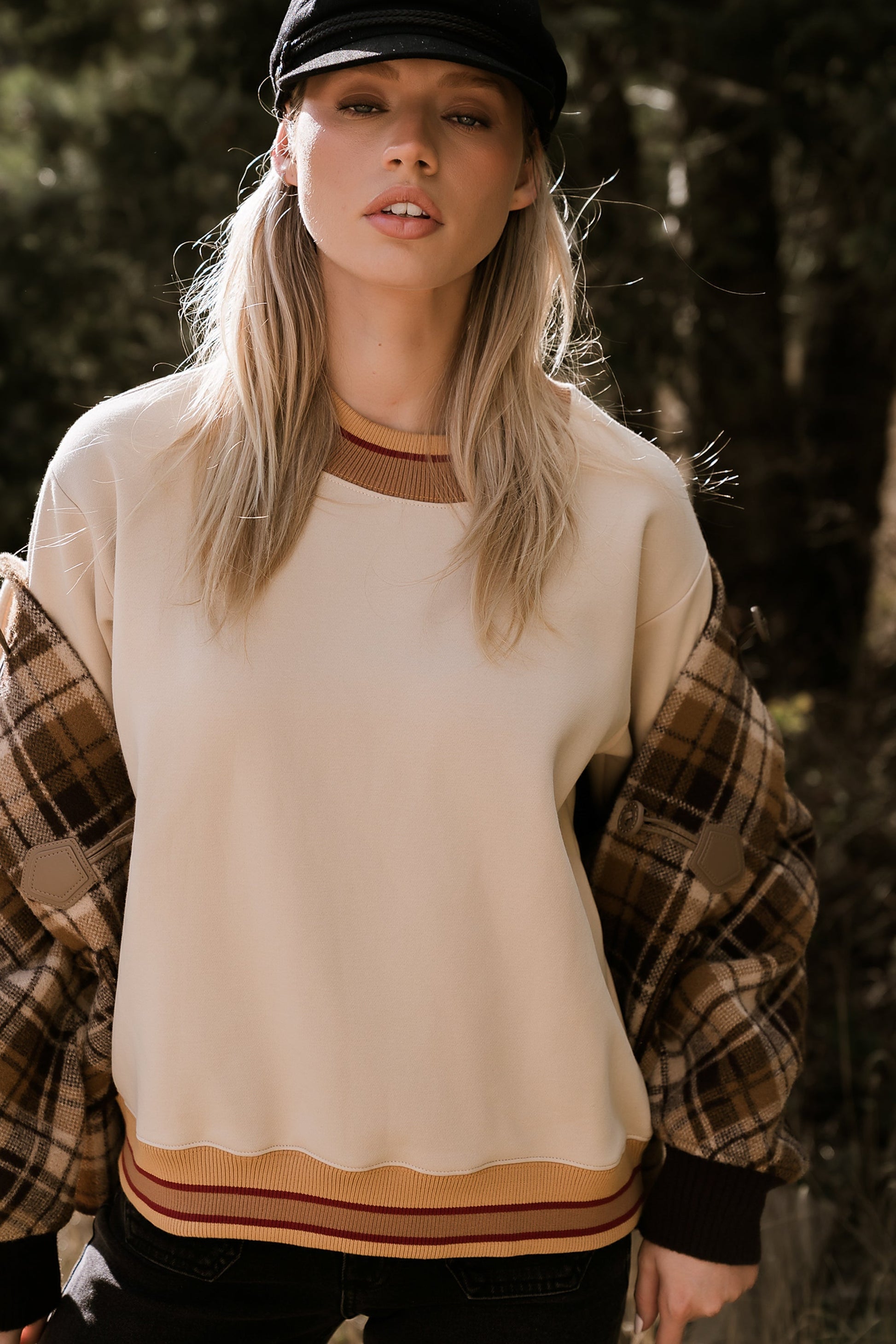 Marie Oversized Sweatshirt in Bone