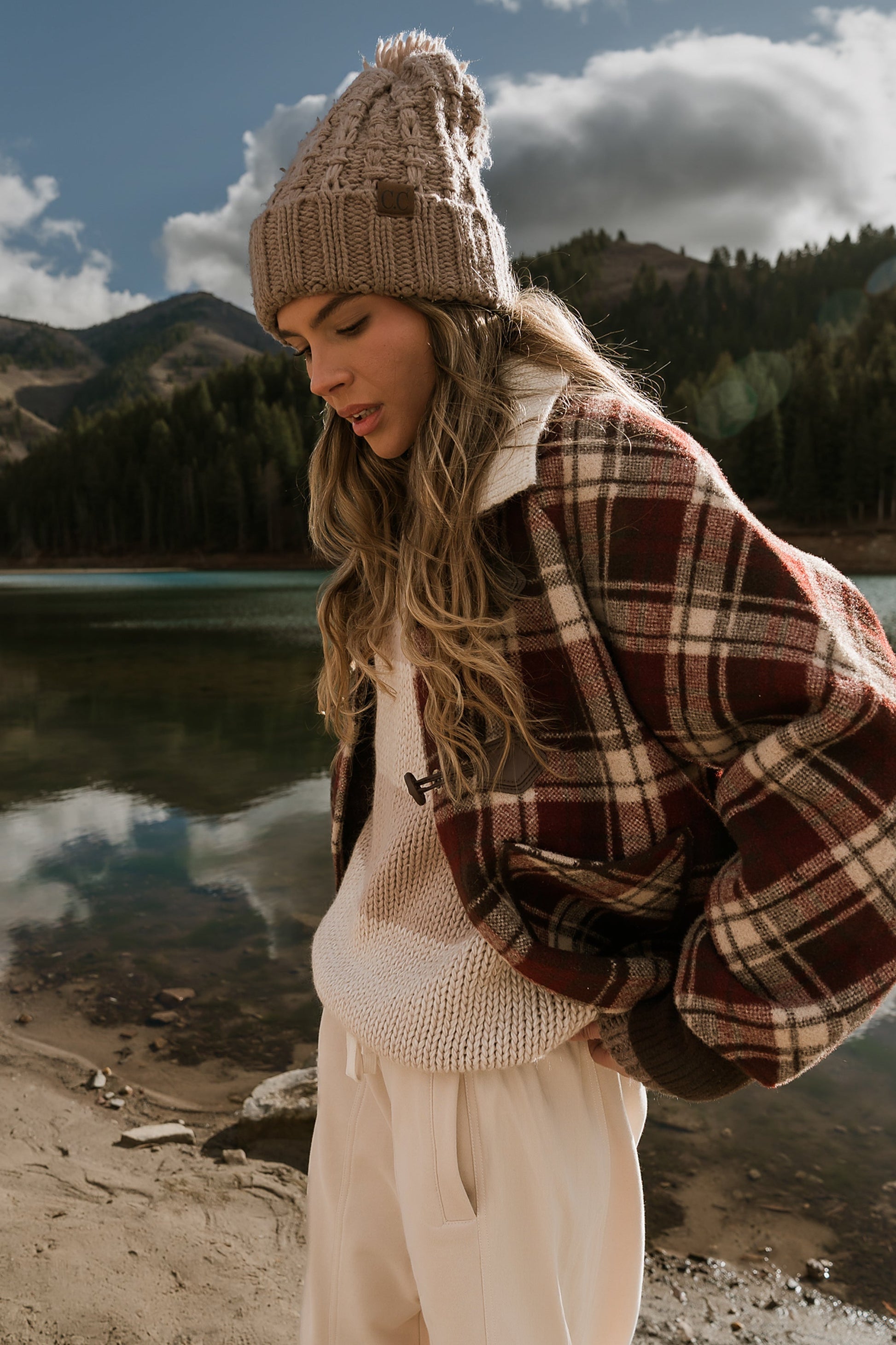 Gigi Plaid Jacket in Red - FINAL SALE