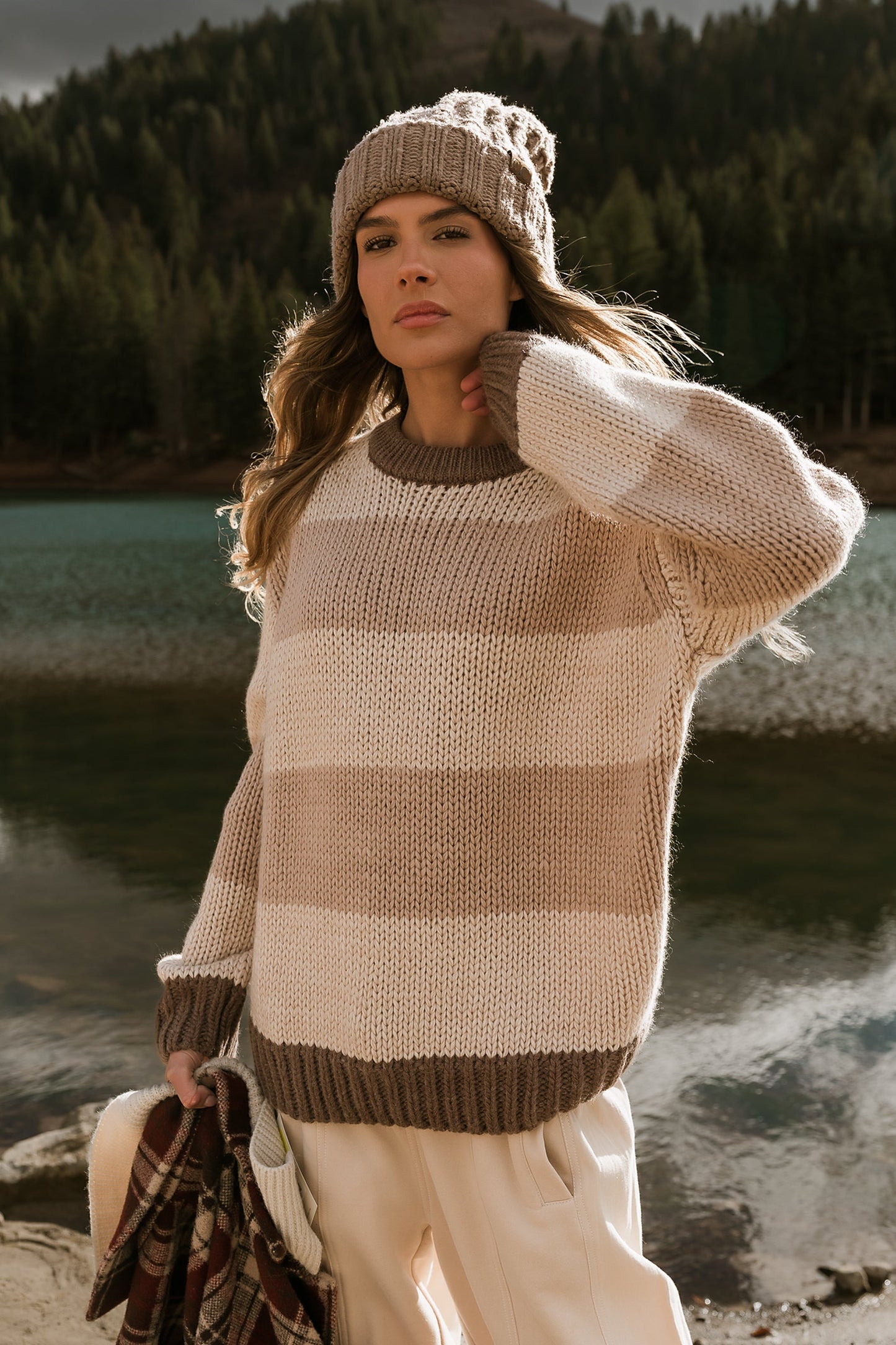 Jolene Striped Sweater in Brown - FINAL SALE