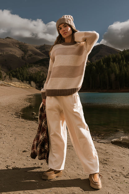 Jolene Striped Sweater in Brown - FINAL SALE