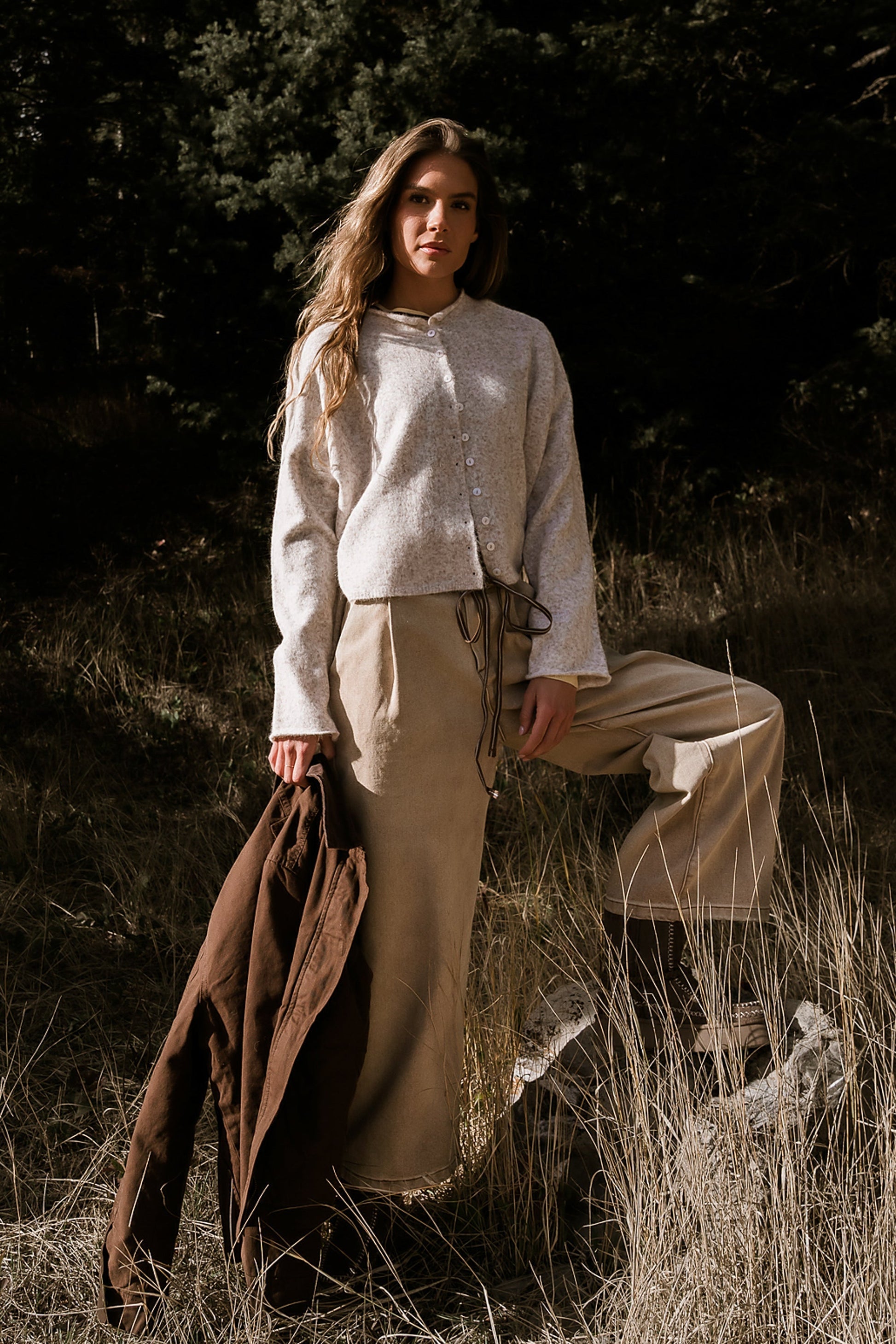 Maci Cardigan in Grey - FINAL SALE