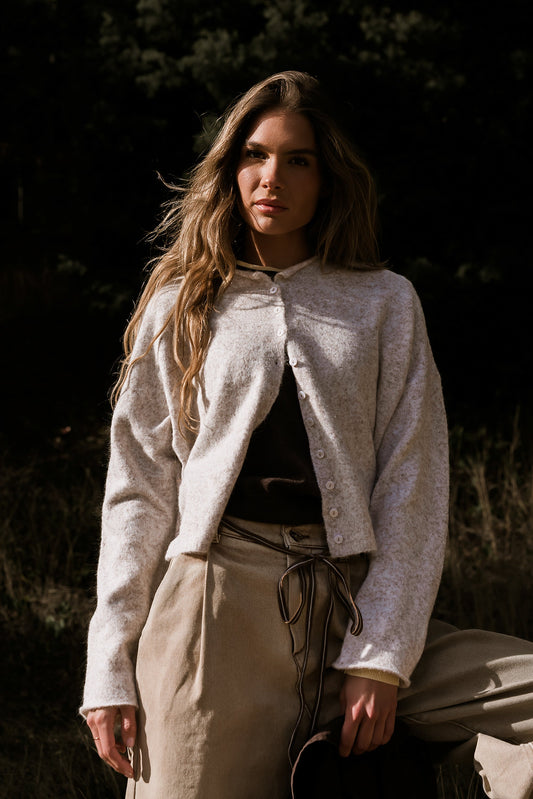 Maci Cardigan in Grey - FINAL SALE
