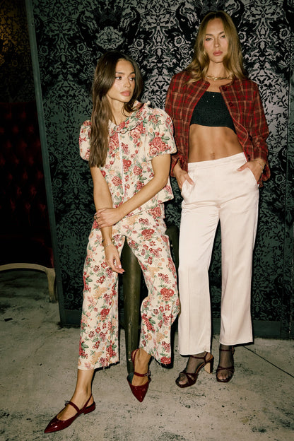 Joanna Floral Zip Up - FINAL SALE
