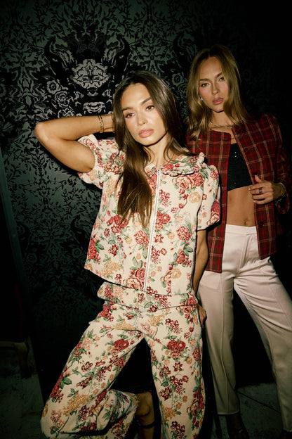 Joanna Floral Zip Up - FINAL SALE