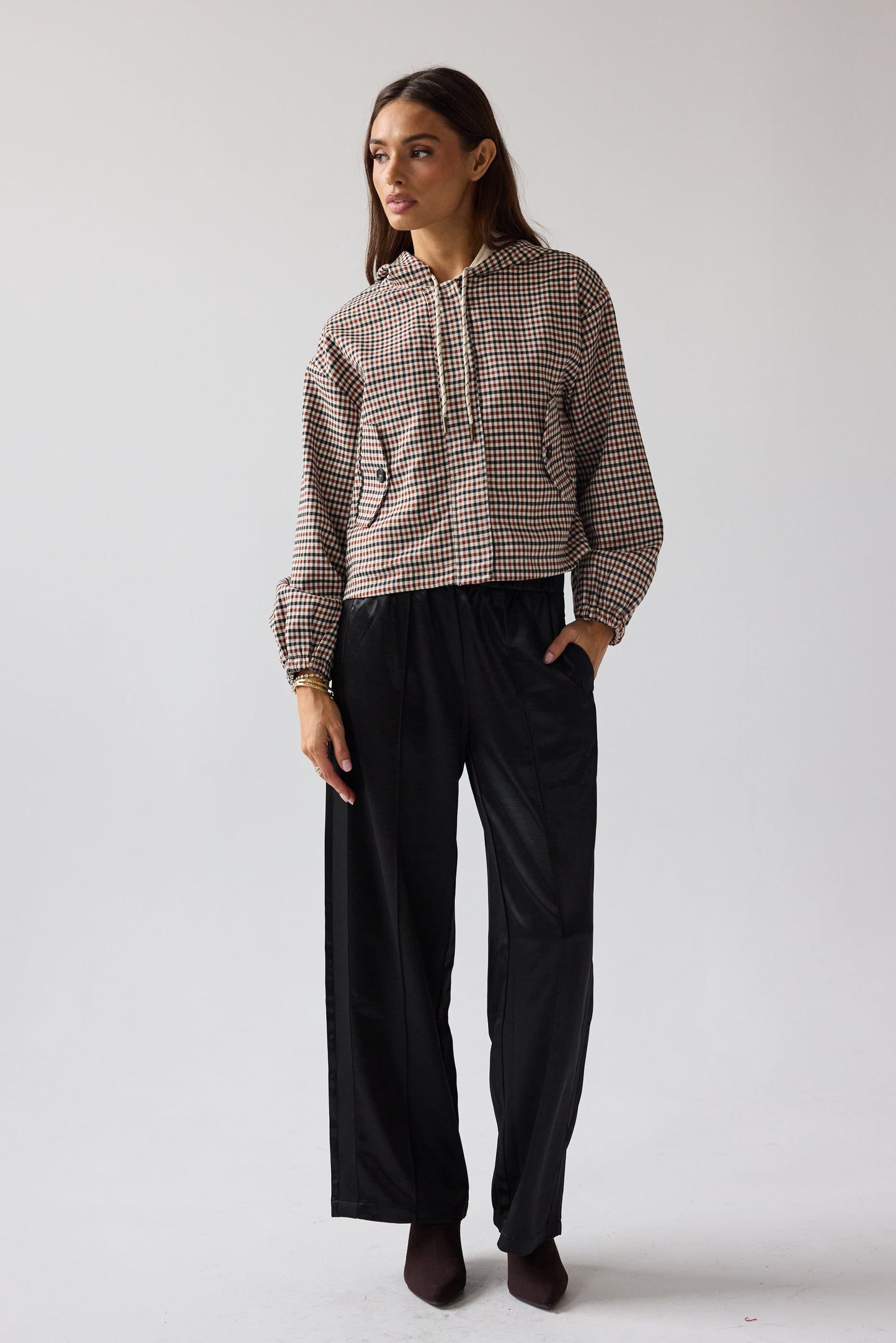 Ross Plaid Jacket in Rust