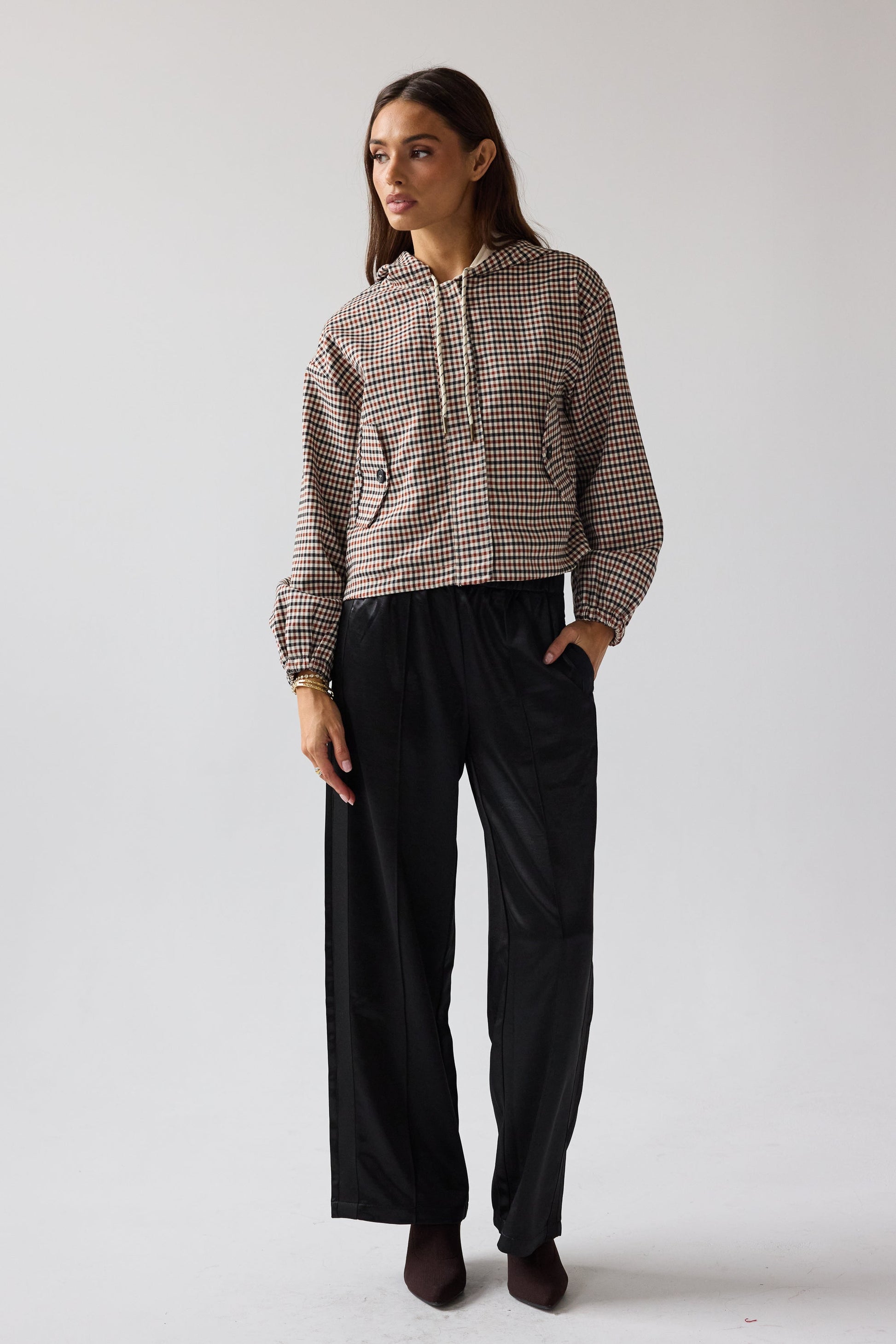 Ross Plaid Jacket in Rust