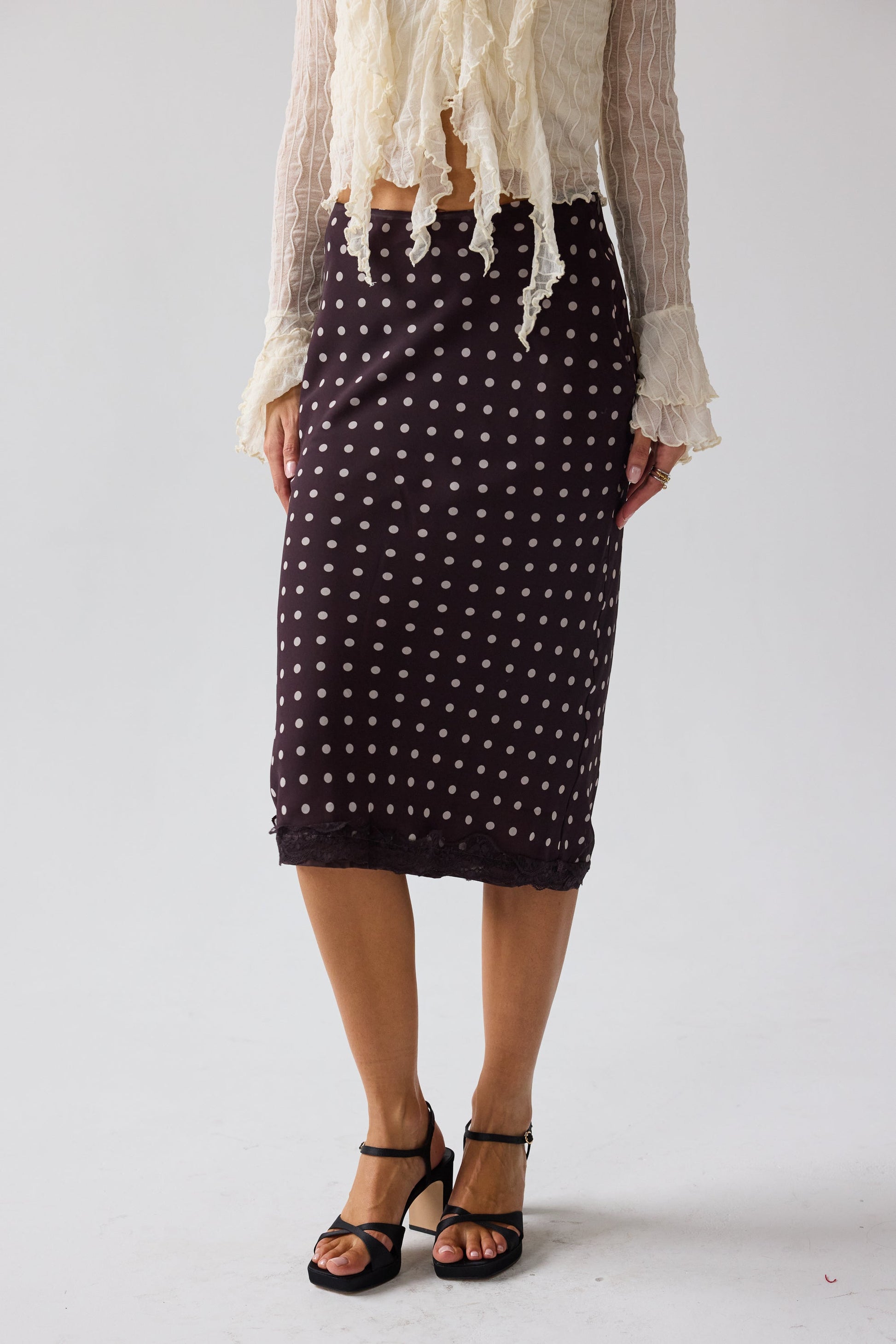 Croft Polka Dot Midi Skirt