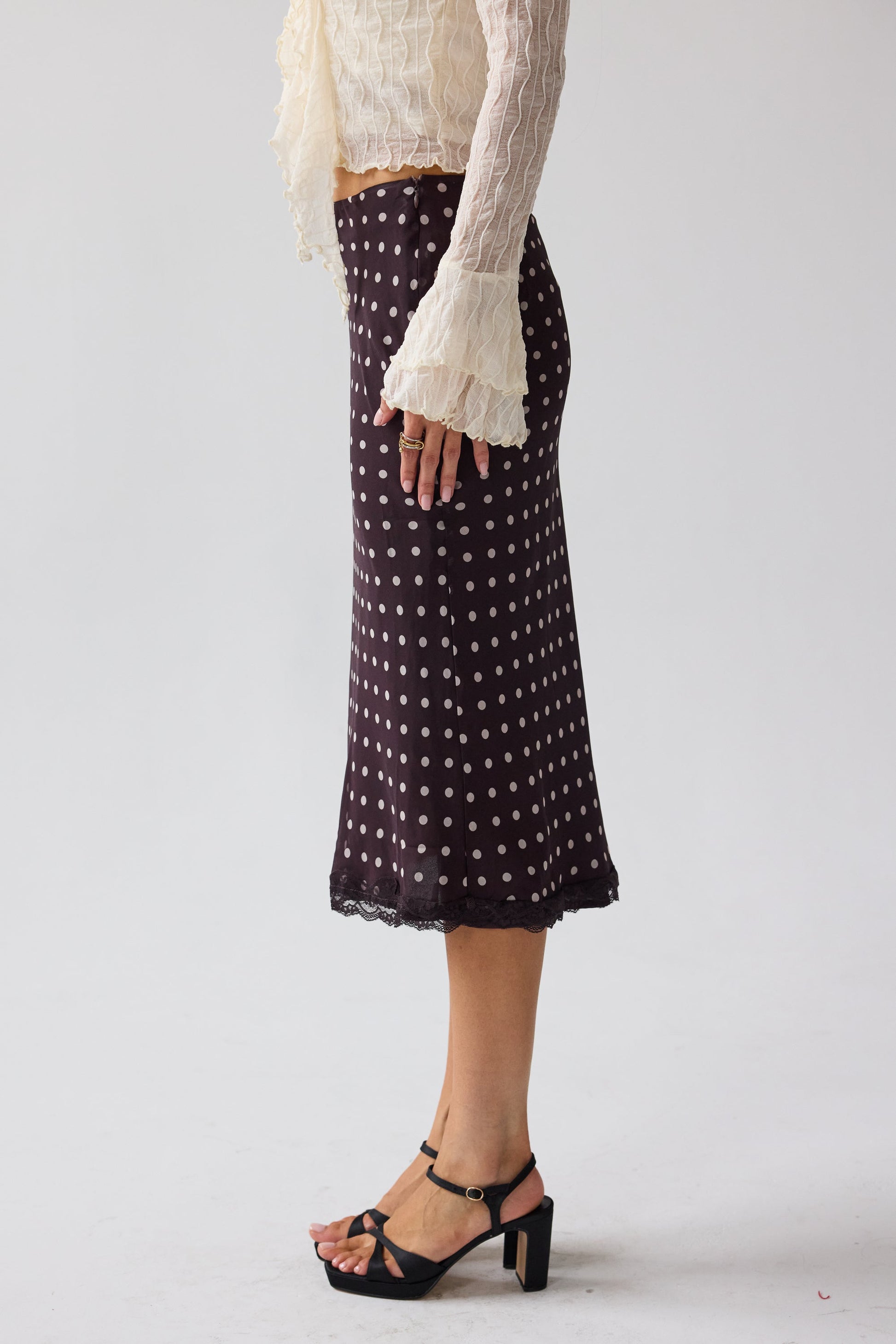 Croft Polka Dot Midi Skirt