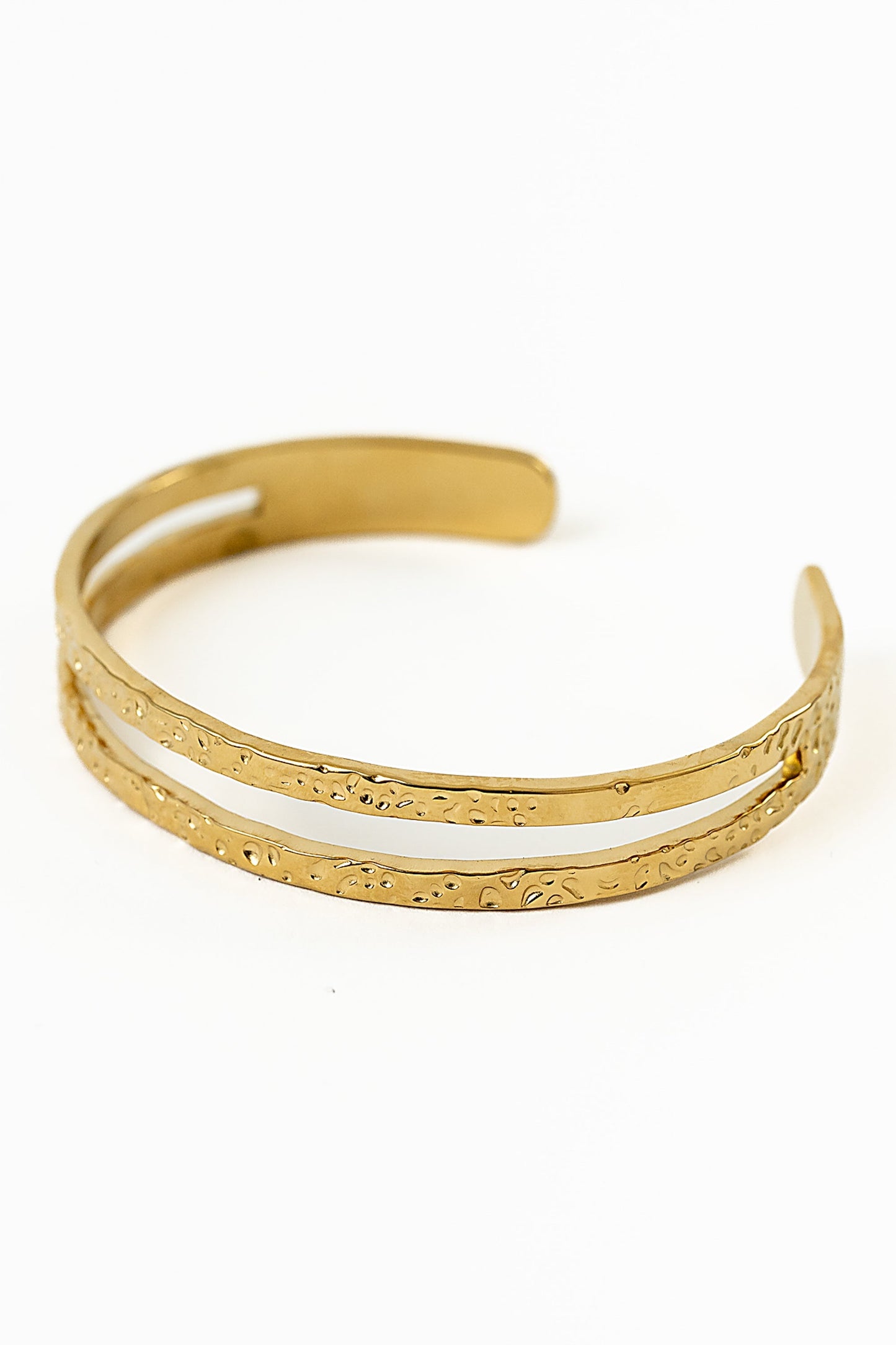 Nancy Textured Cuff in Gold