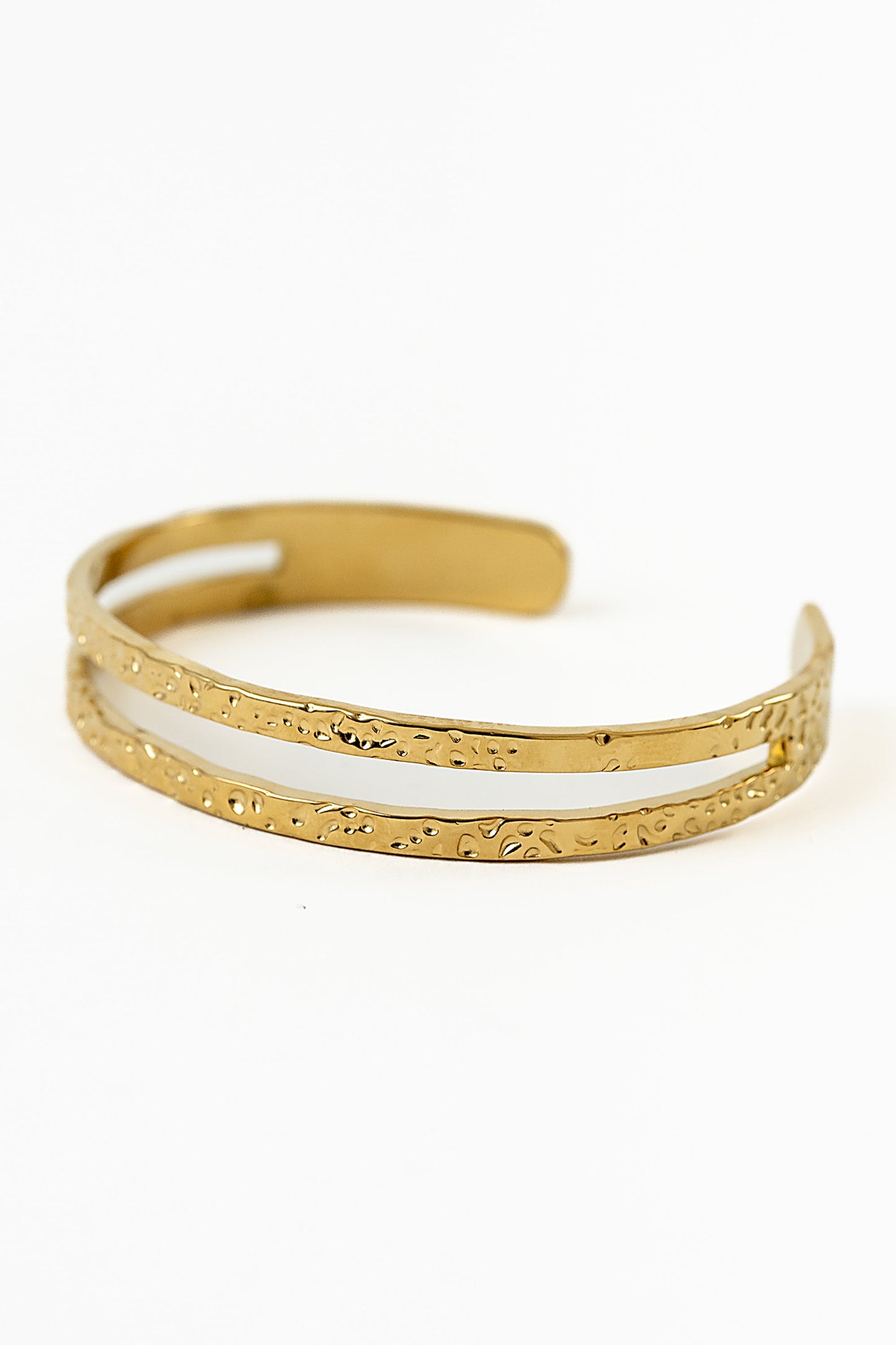 Nancy Textured Cuff in Gold