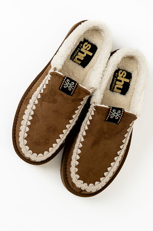 Cecily Platform Slipper in Camel