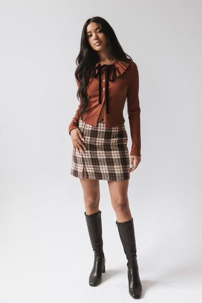 Gen Collared Top in Rust
