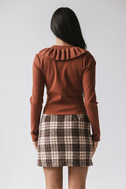 Gen Collared Top in Rust