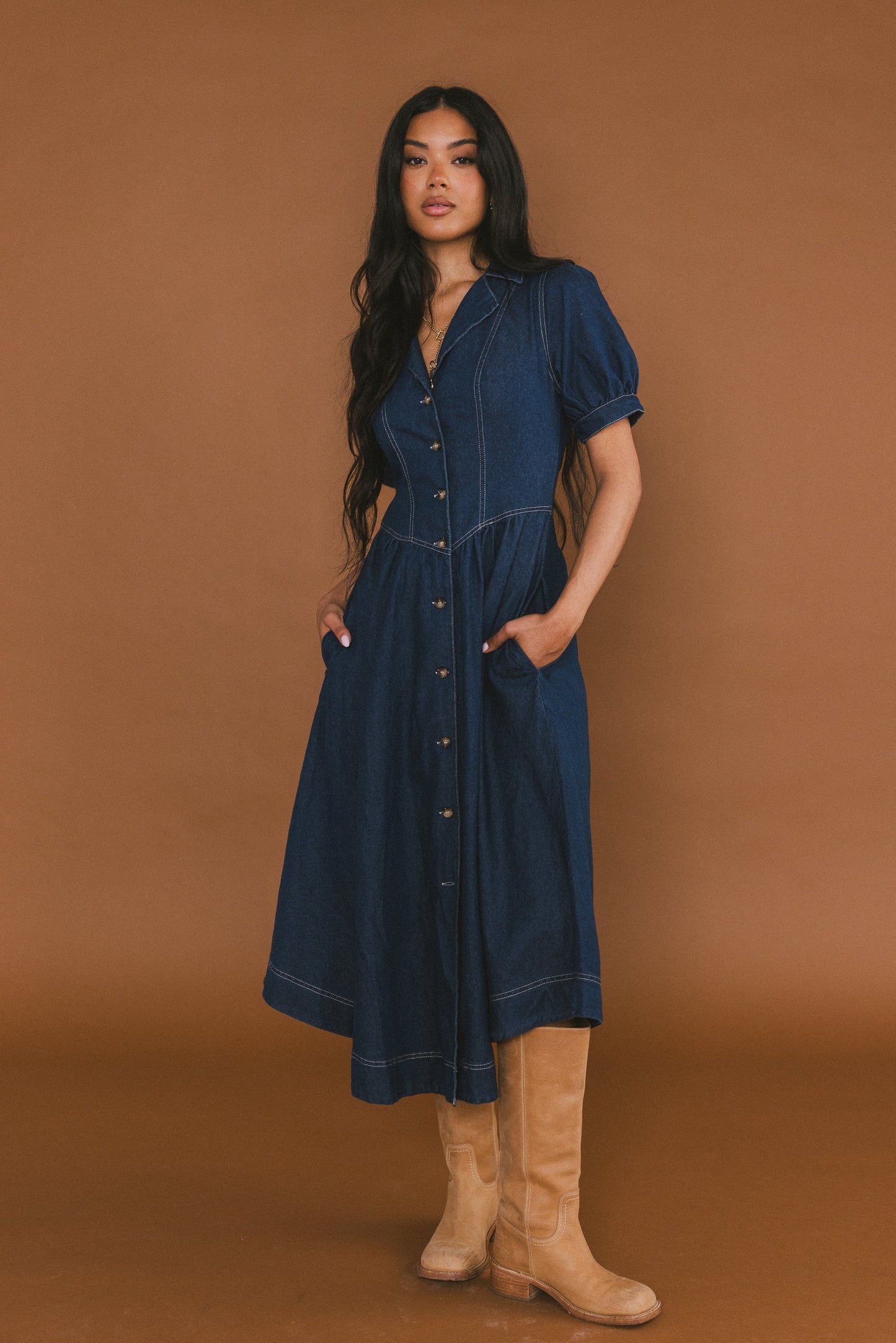 Ivan Denim Midi Dress - FINAL SALE
