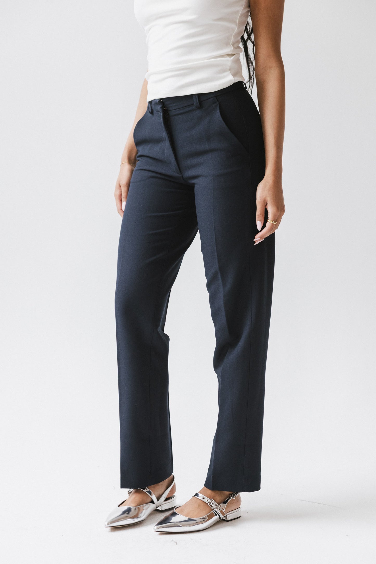 Mitchel Straight Leg Trouser in Navy