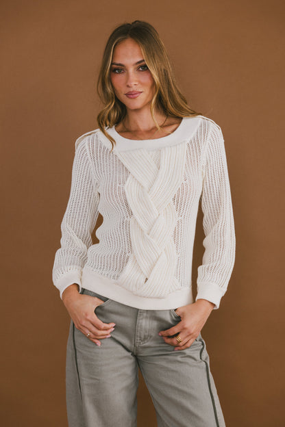 Brynn Braided Sweater