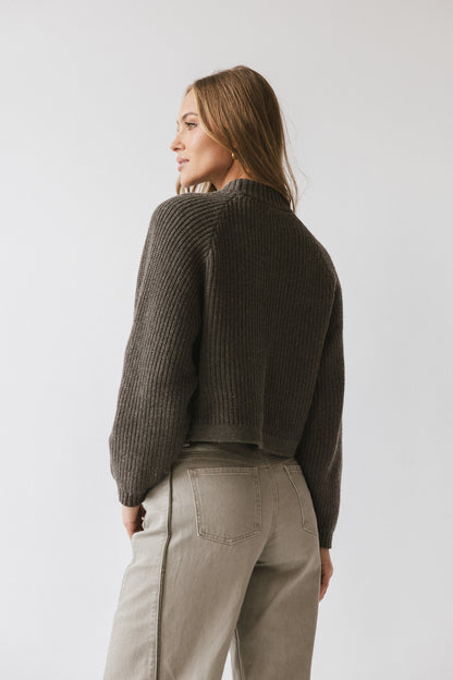 Shayla Knit Sweater in Charcoal