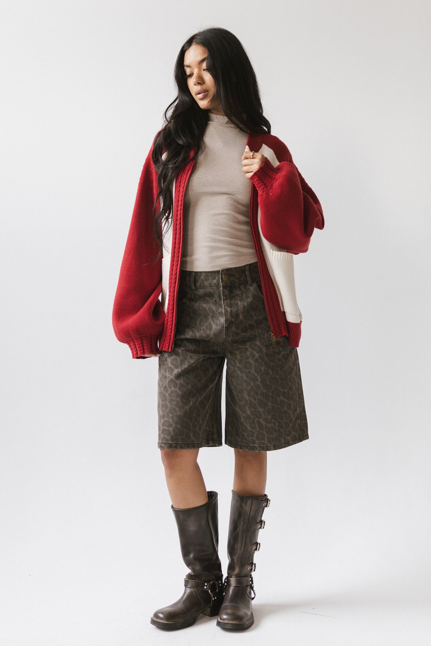 Paula Oversized Jacket in Red