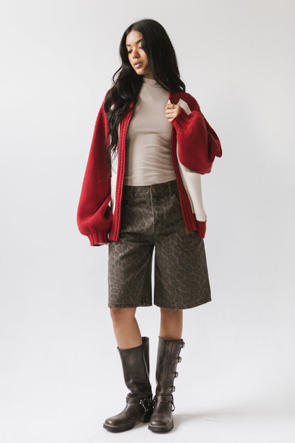 Paula Oversized Jacket in Red