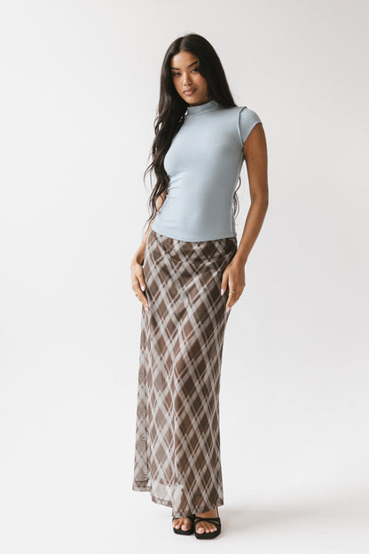 Kimberly Ribbed Top in Blue