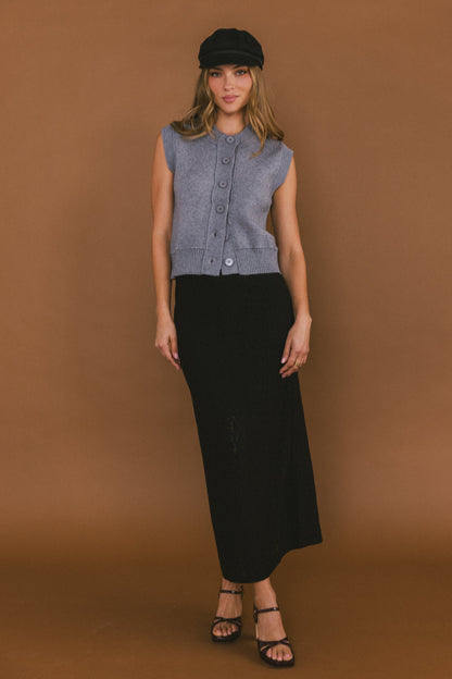 Tori Sweater Vest in Grey