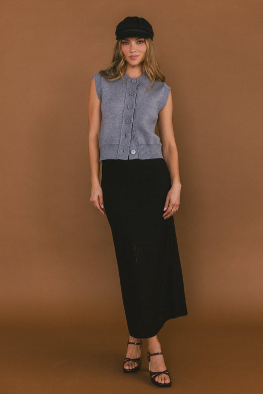 Tori Sweater Vest in Grey