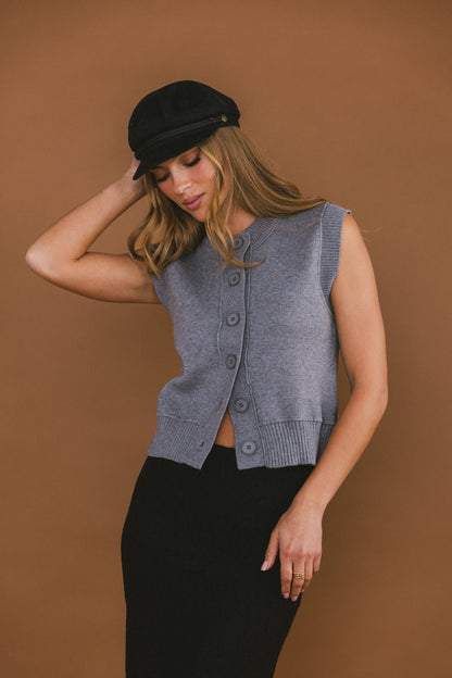 Tori Sweater Vest in Grey