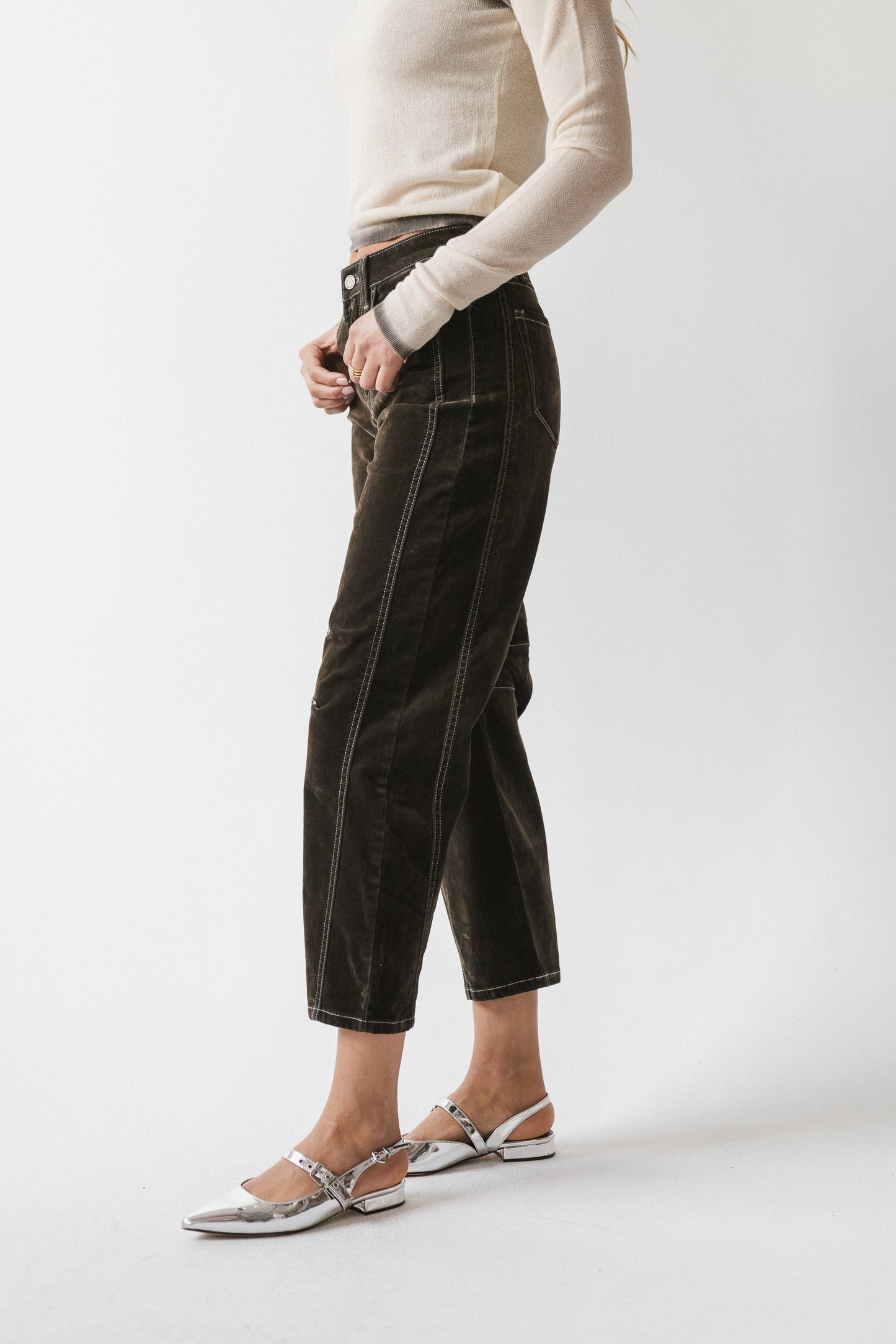 Rita Velvet Barrel Jeans - FINAL SALE