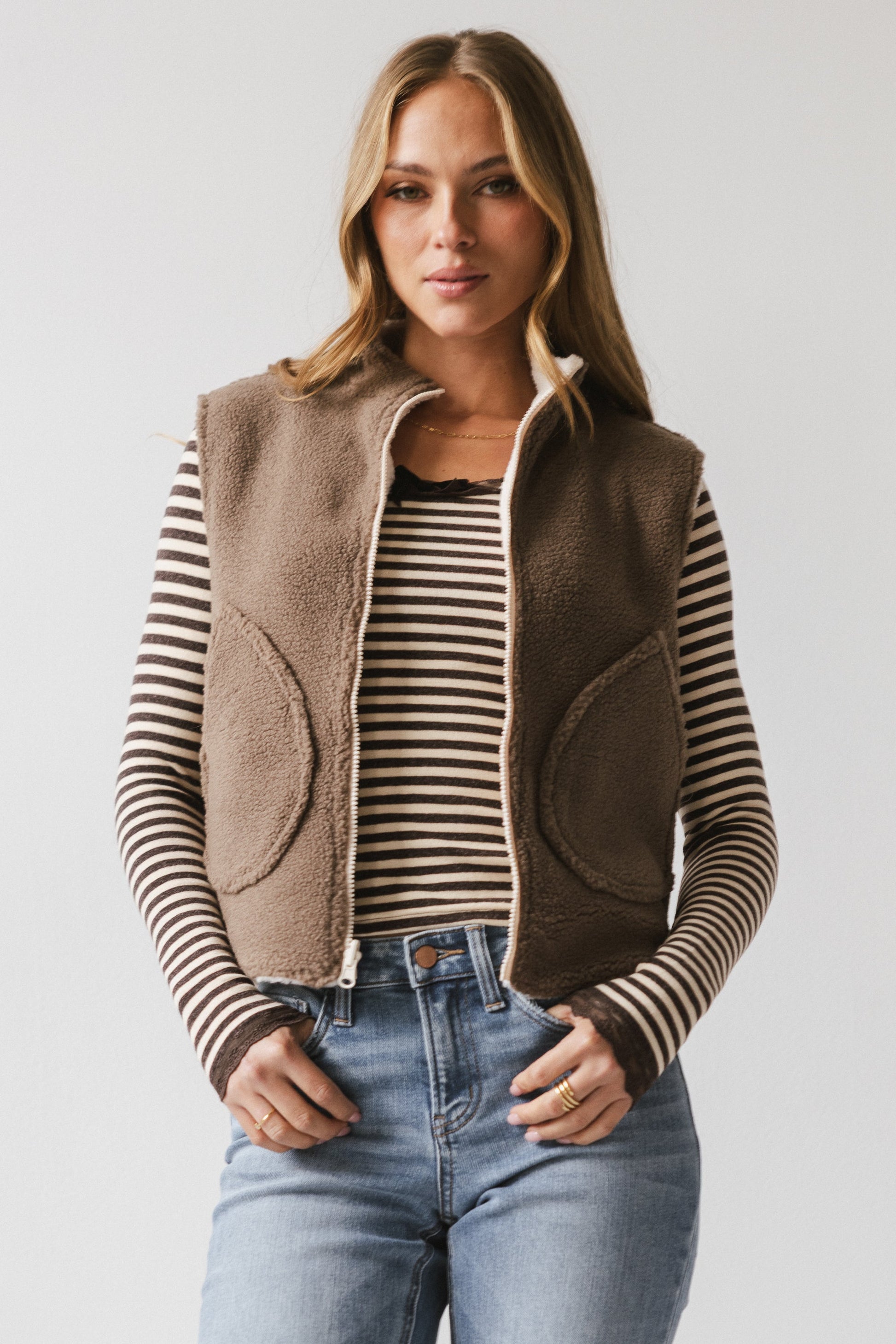 Maddox Reversible Sherpa Vest - FINAL SALE