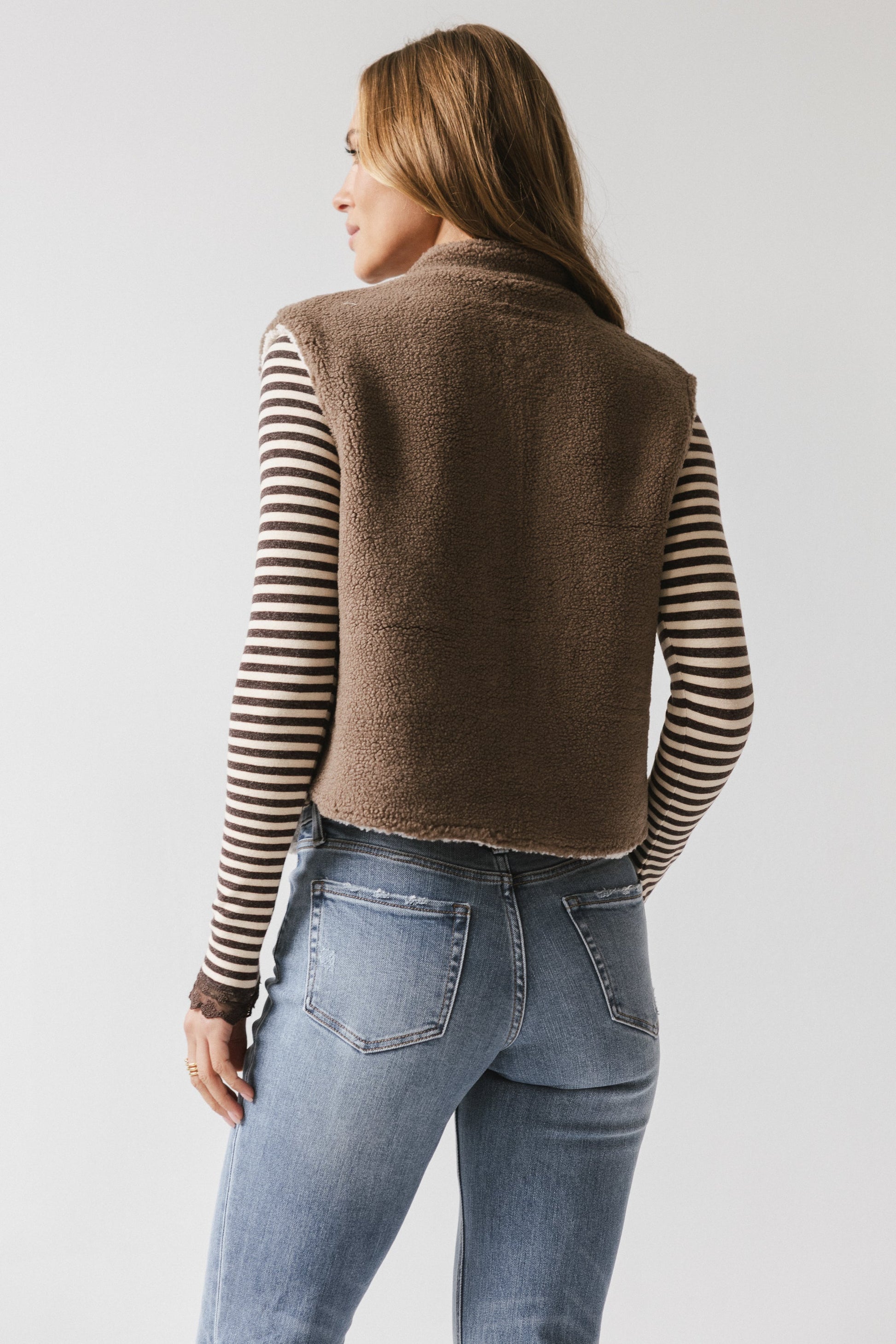 Maddox Reversible Sherpa Vest - FINAL SALE