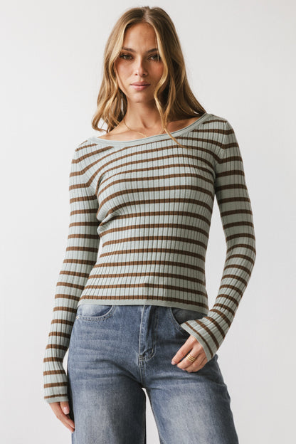 Petra Striped Sweater in Blue
