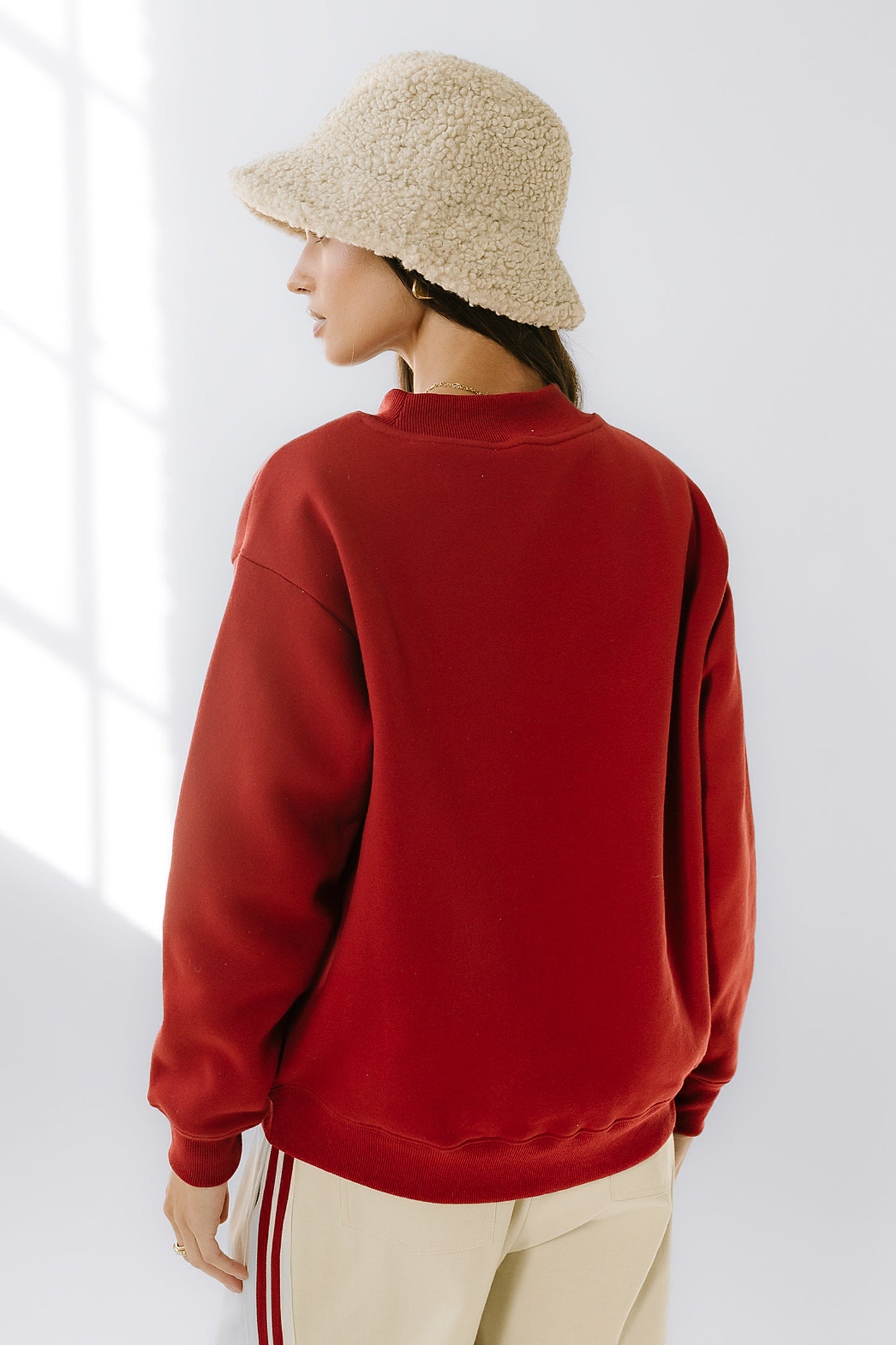 Marie Oversized Sweatshirt in Red
