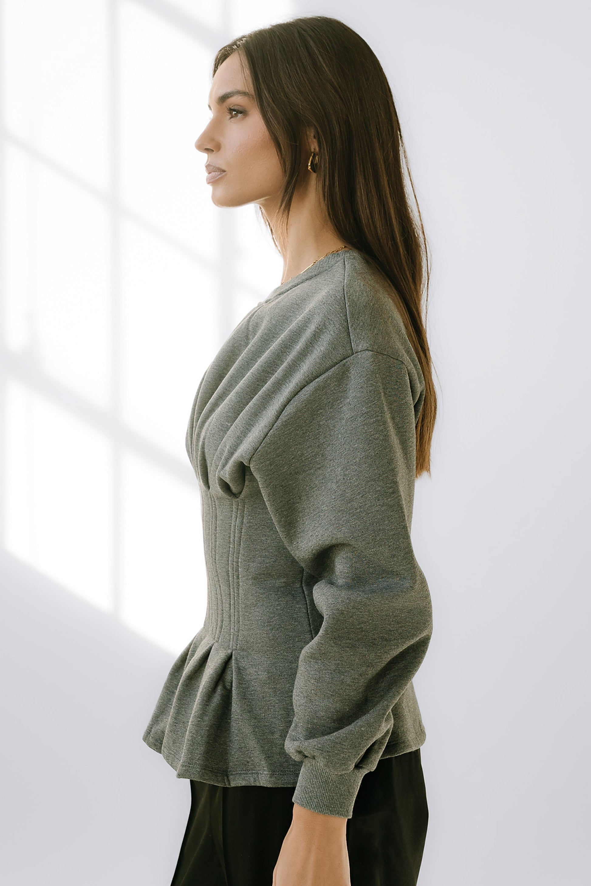 York Pleated Sweater