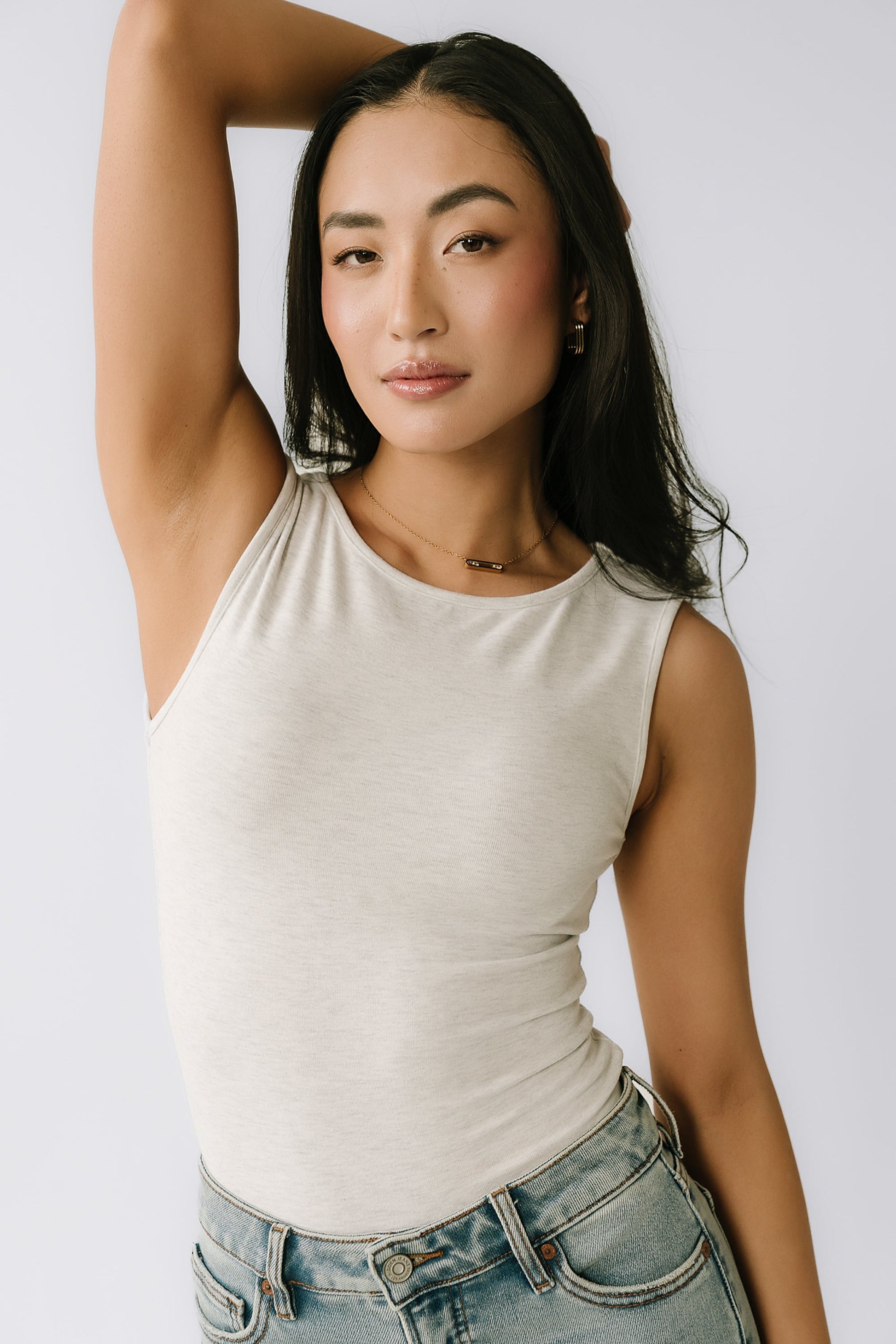 Alder Fitted Tank in Bone