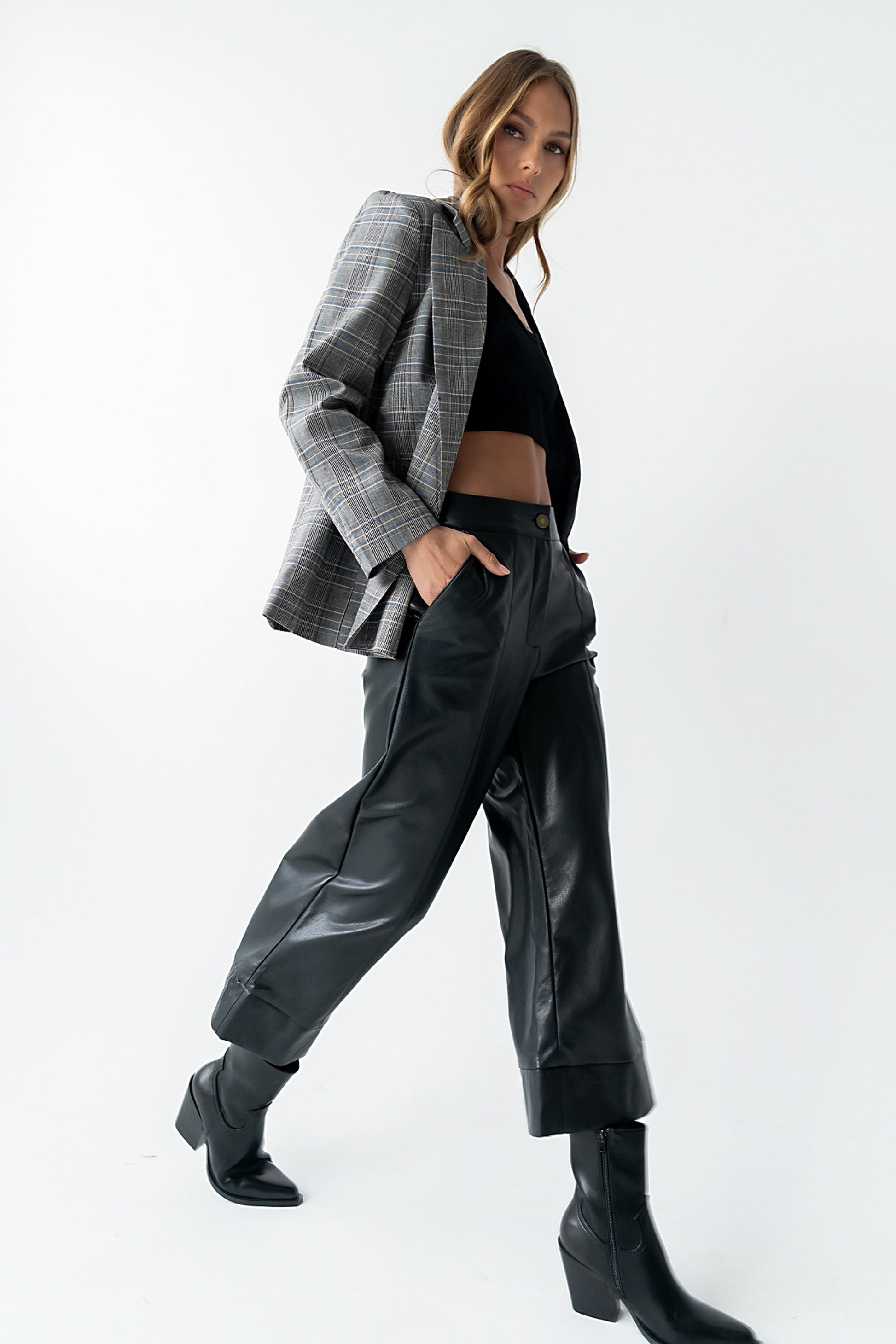 Ulani Vegan Leather Pants in Black - FINAL SALE