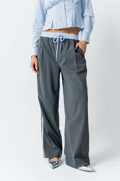 Connor Contrast Wide Leg Pants