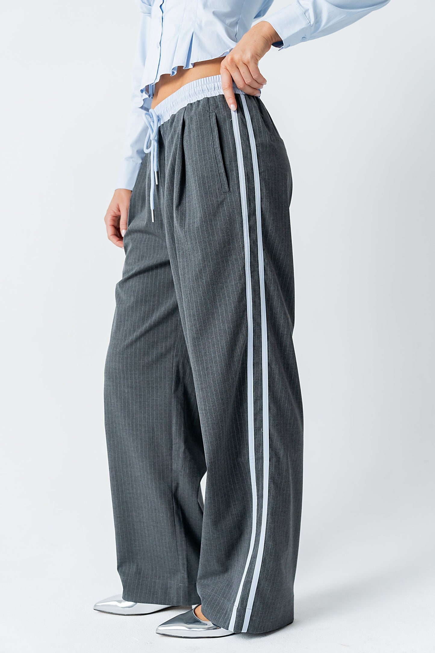 Connor Contrast Wide Leg Pants