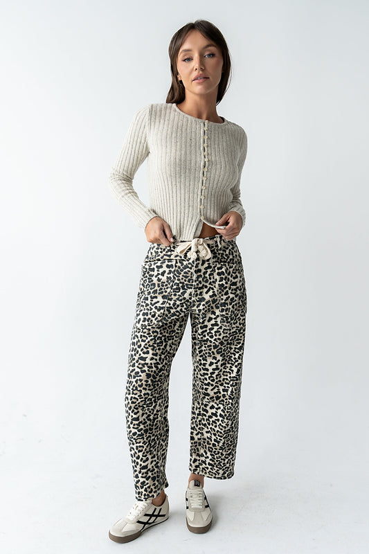 Hellen Knit Cardigan in Oatmeal - FINAL SALE