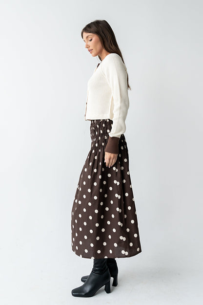 Ella Contrast Cardigan in Cream