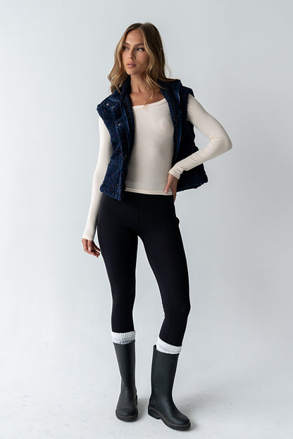 Audrey Ribbed Top in Ecru