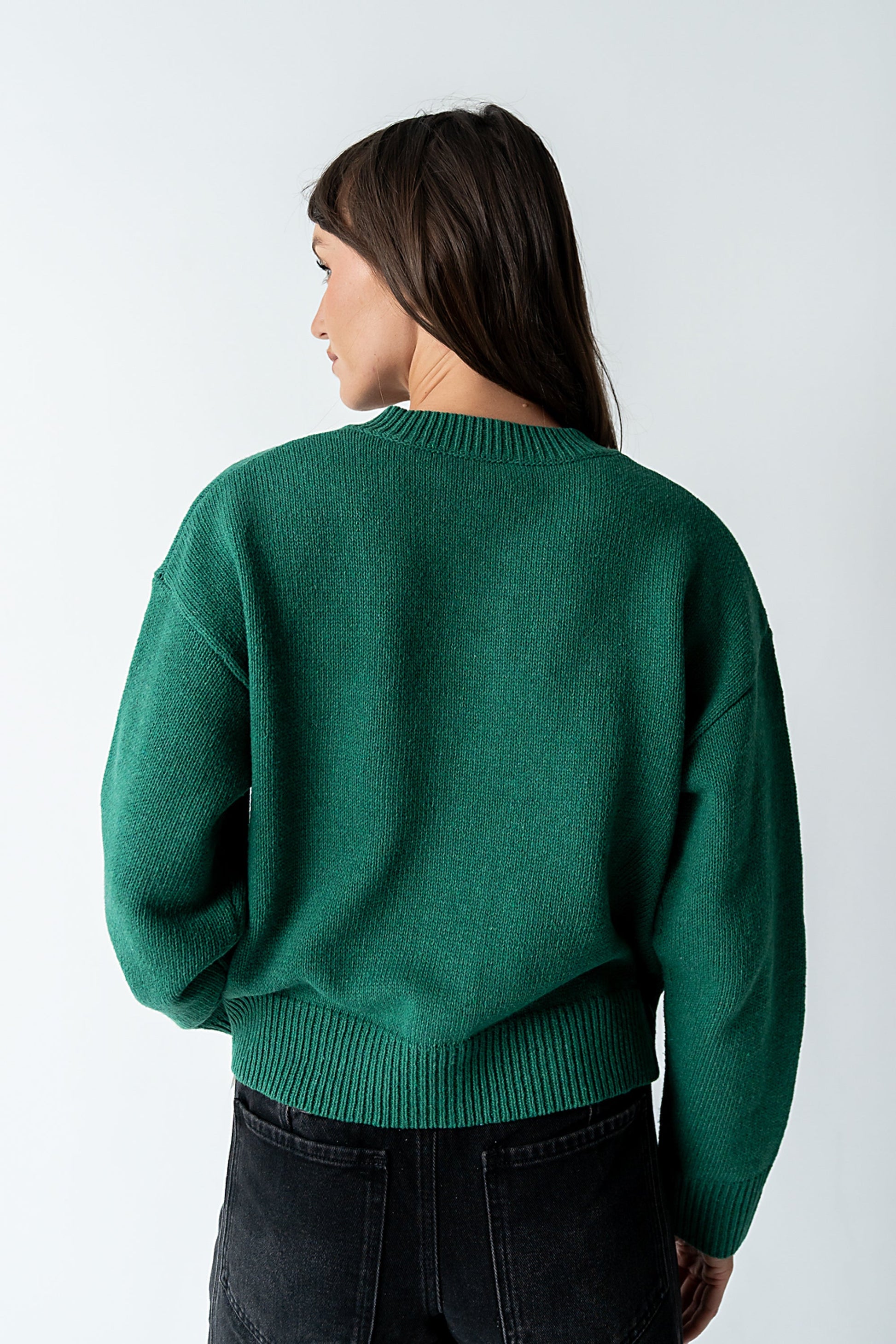 Kasen Knit Cardigan in Green