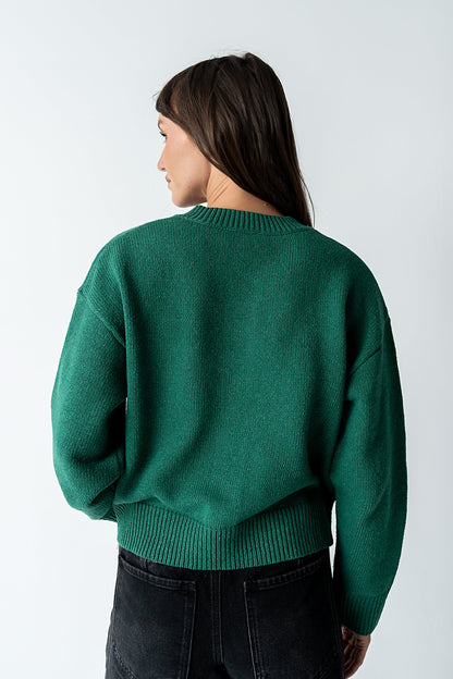 Kasen Knit Cardigan in Green