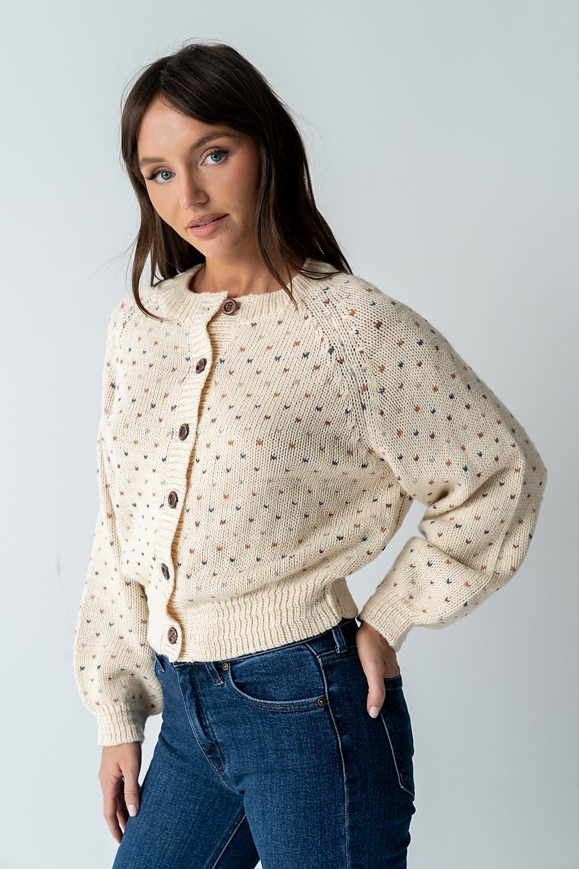 Sophie Knit Cardigan in Beige - FINAL SALE