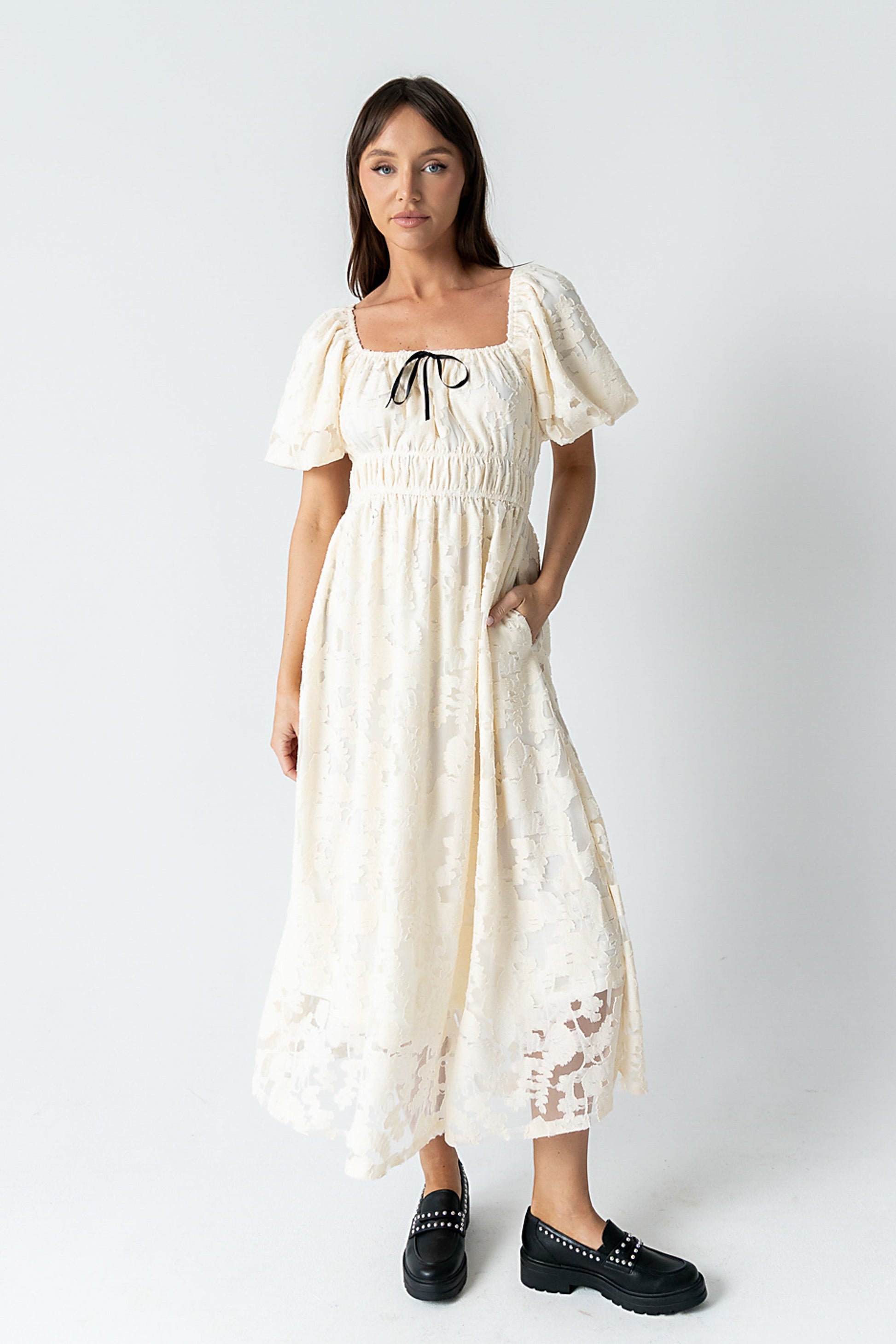 Tracie Sheer Midi Dress
