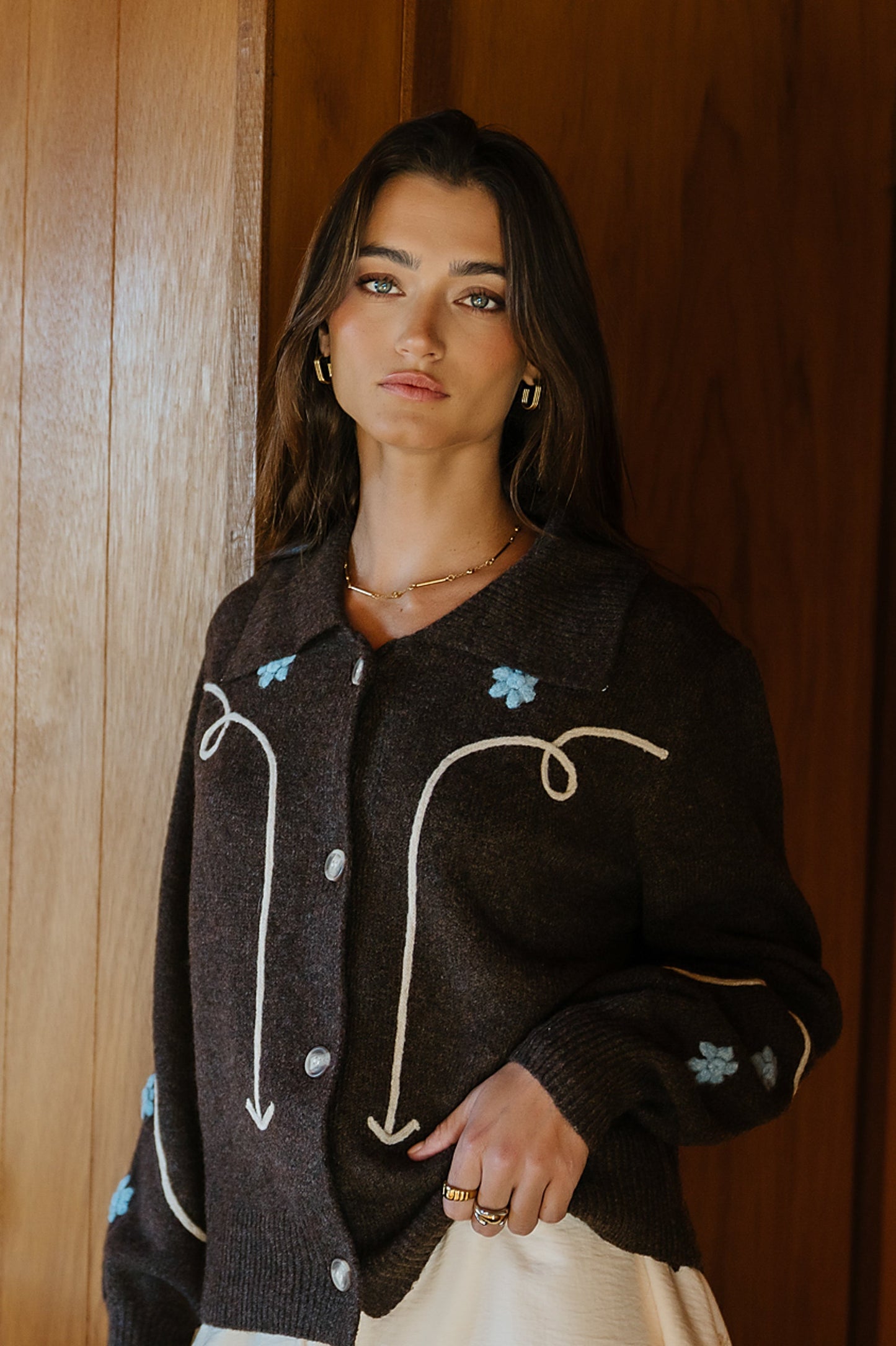 Ramero Embroidered Cardigan - FINAL SALE