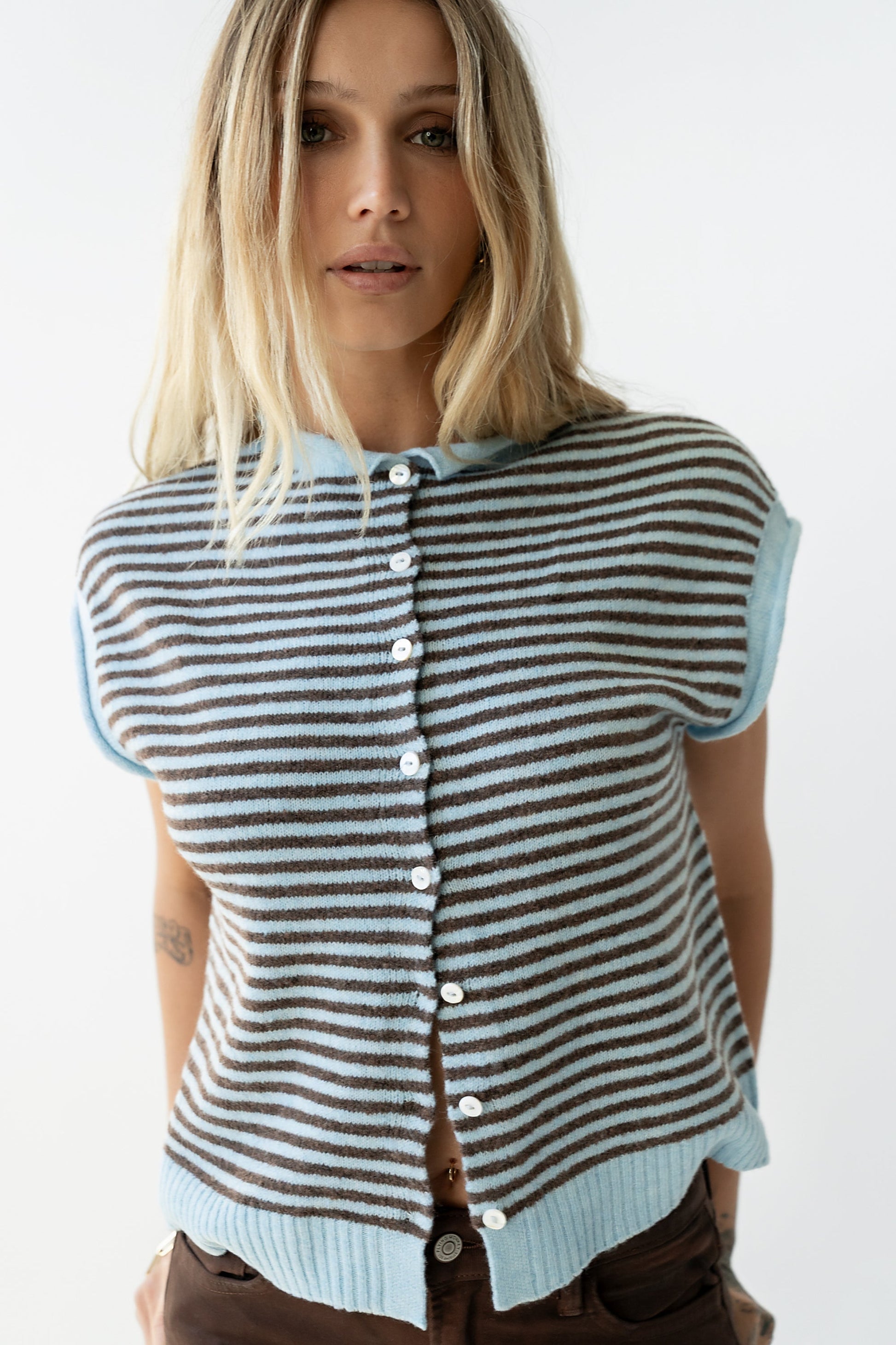 Clark Cardigan in Light Blue