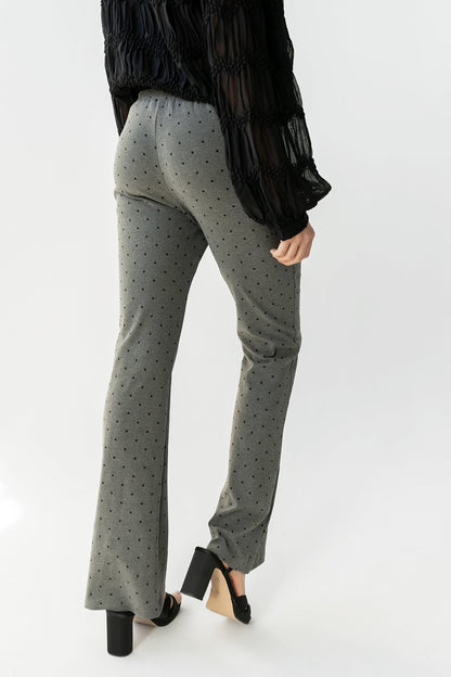 Chloe Polka Dot Pants in Charcoal