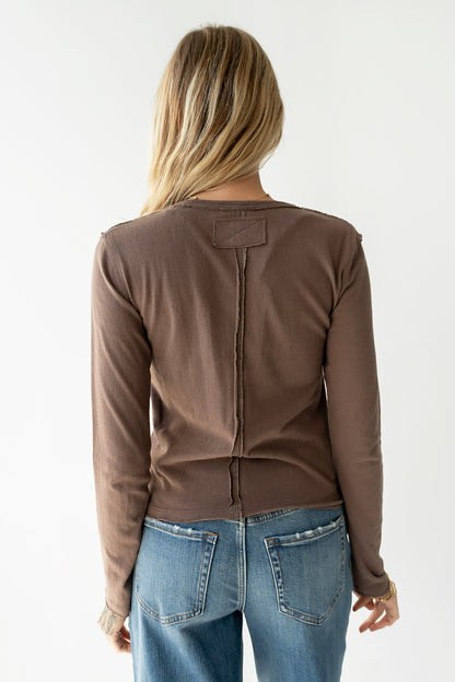 Janie Knit Top in Brown