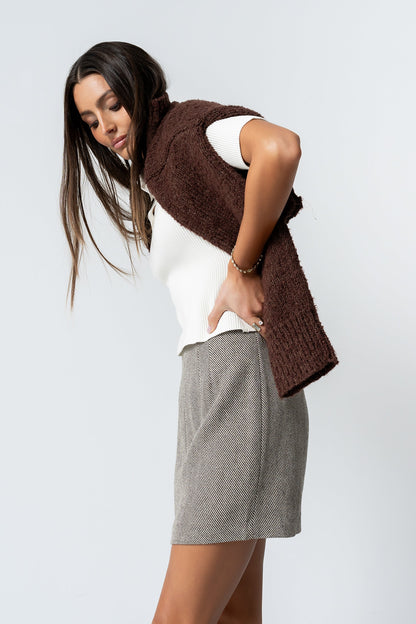 Trinity Mini Skirt in Brown